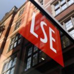 New signage on the rear entrance to LSE 32 Lincoln's Inn Fields in Portugal Street